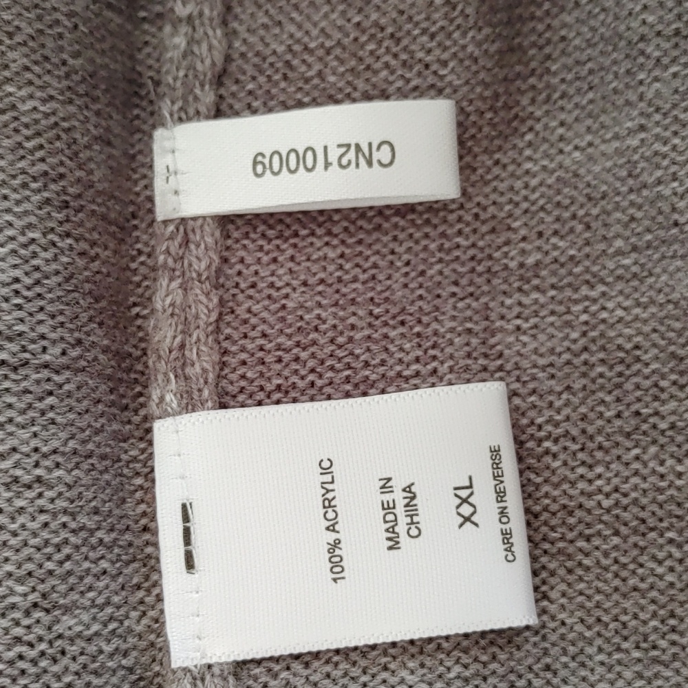 New York and Company Light Gray V Neck Sweater Size XXL - Picture 5 of 7